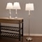 Hastings Home Table Lamps and Floor Lamp Set of 3, Traditional Brushed Steel (3 LED Bulbs included) 669316KLU - alternate 3